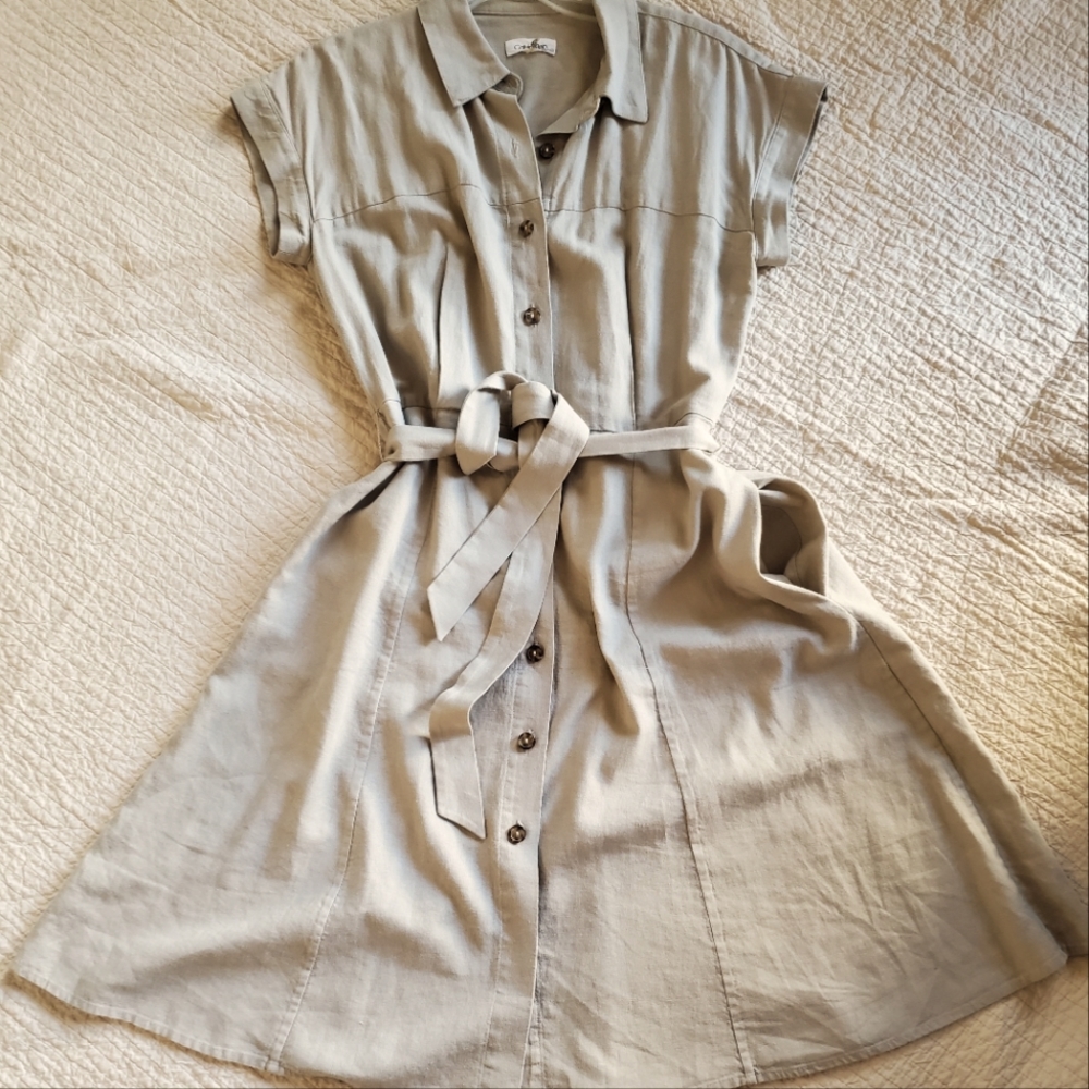 Calvin Klein Linen safari dress